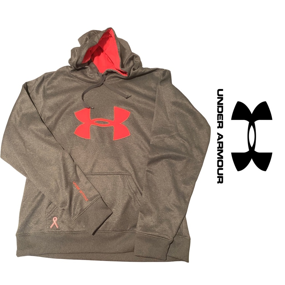 Under Armor | Ladies Breast Cancer Awareness Logo Hoodie | Pink & Grey | Large